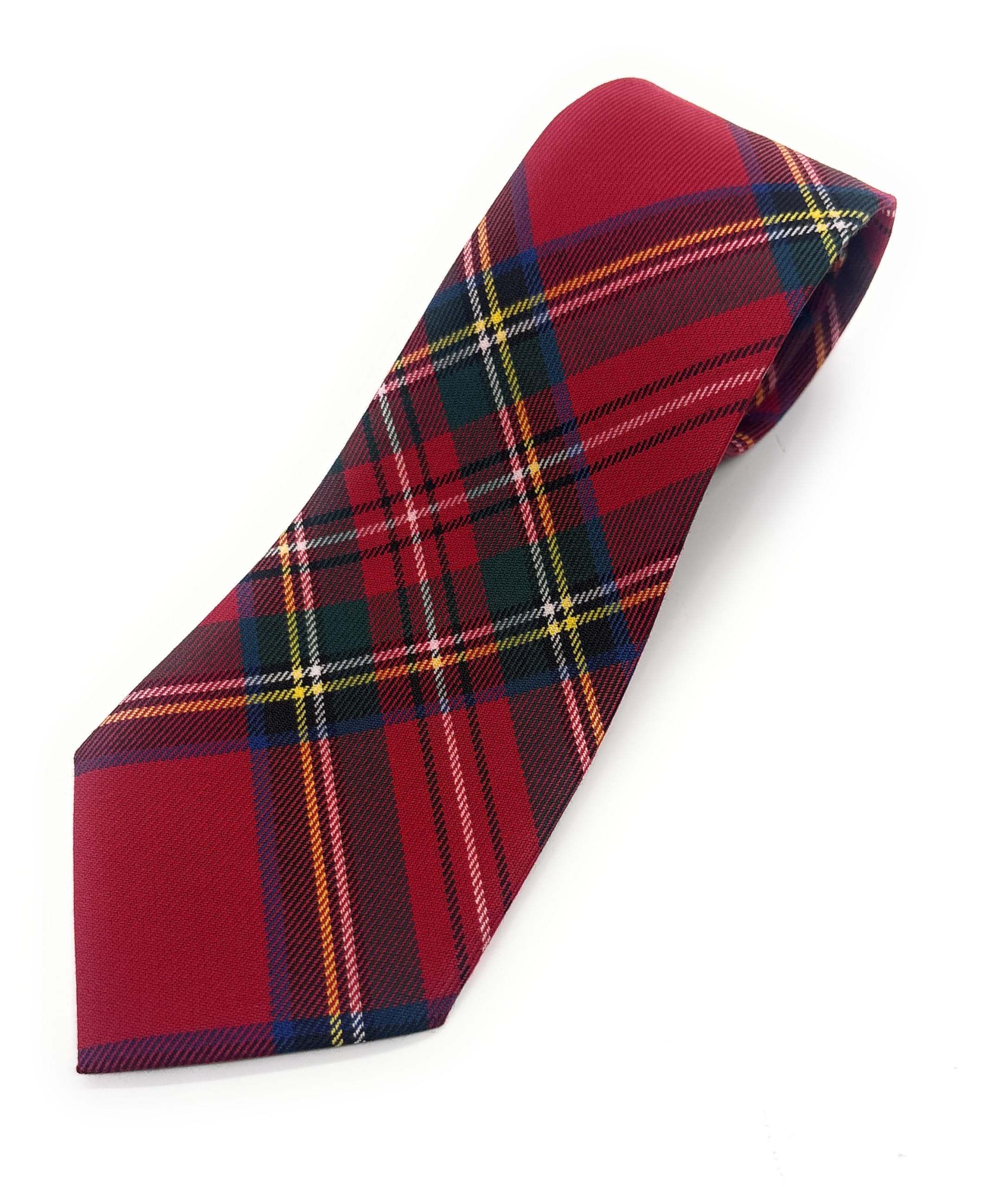 Scottish Essence Royal Stewart Scottish Tartan Necktie, Traditional Clan Pattern, Made In Scotland, Multiple Tartans Available (Royal Stewart)