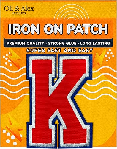 Miniatura 324 de Parches de letras termo-adhesivas de alta calidad – Lindas letras para ropa – Parche universitario para ropa – Letras bordadas de 4 1/2 parches