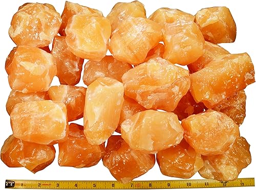 Miniatura 4 de Calcita naranja 3" 8-12 Oz Chakra Curación Cristal Rocas Minerales Especímenes Piedras Reiki