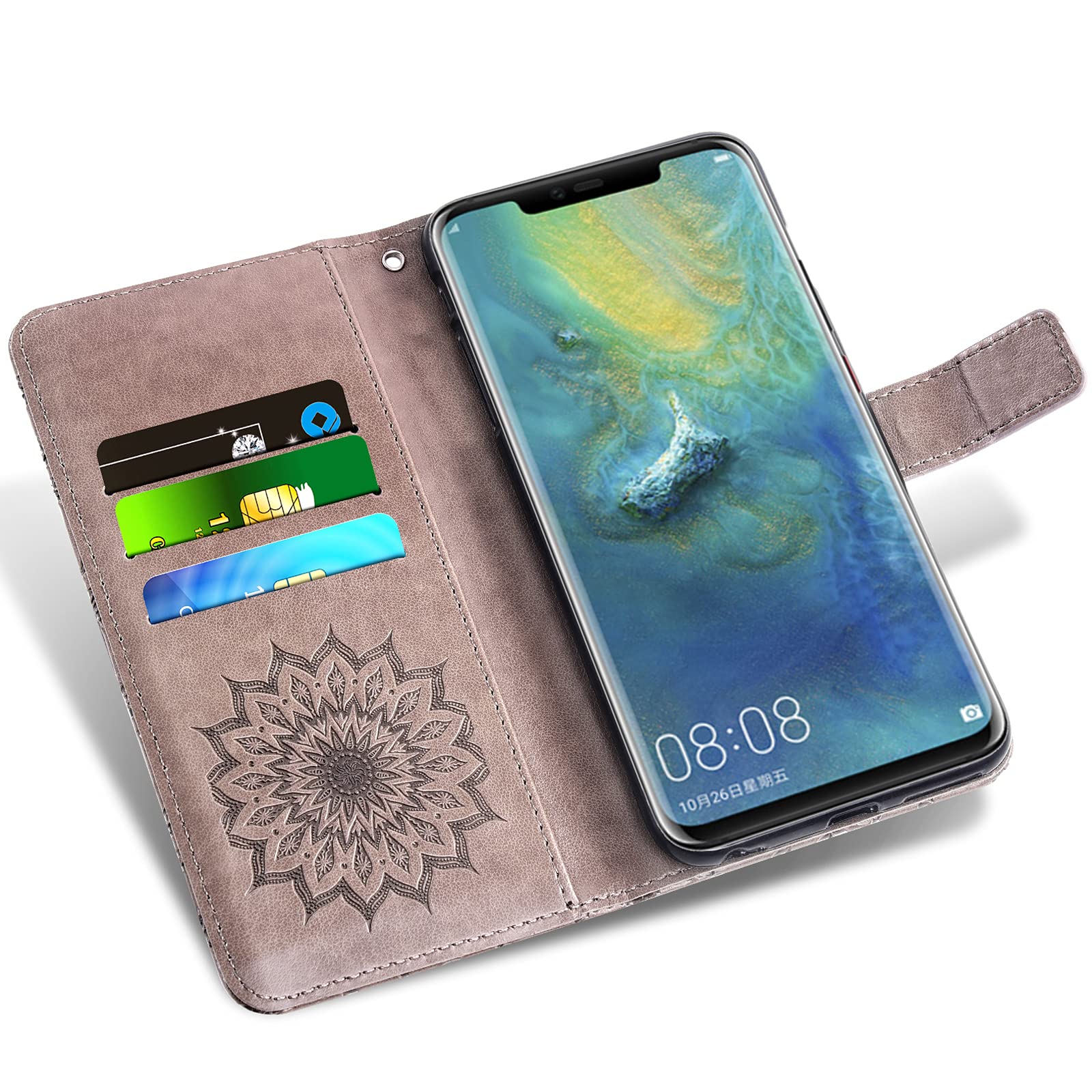 Asuwish Phone Case For Huawei Mate 20 Pro Wallet Cover With Tempered