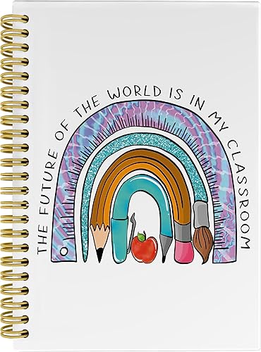 Cuaderno para profesores, diario para profesores, regalos para profesores, 5.5 x 8.3 pulgadas