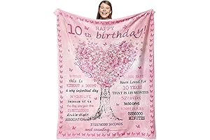 10 Year Old Girl Birthday Gifts Blanket And 10th Birthday Decorations