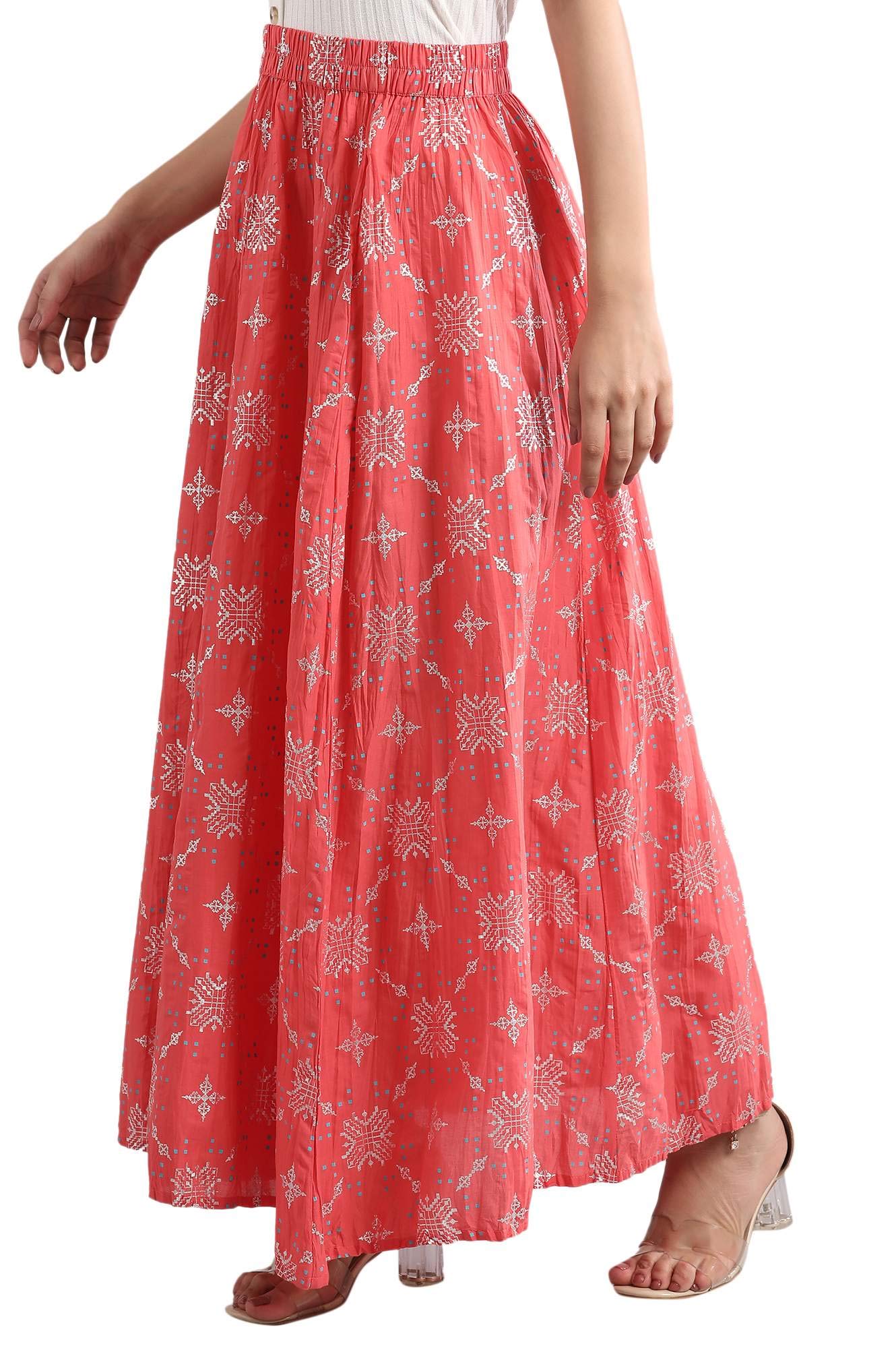 Aurelia Women's Cotton Skirt Bottom (20FEA60126-501766_Pink_X-Large) 2