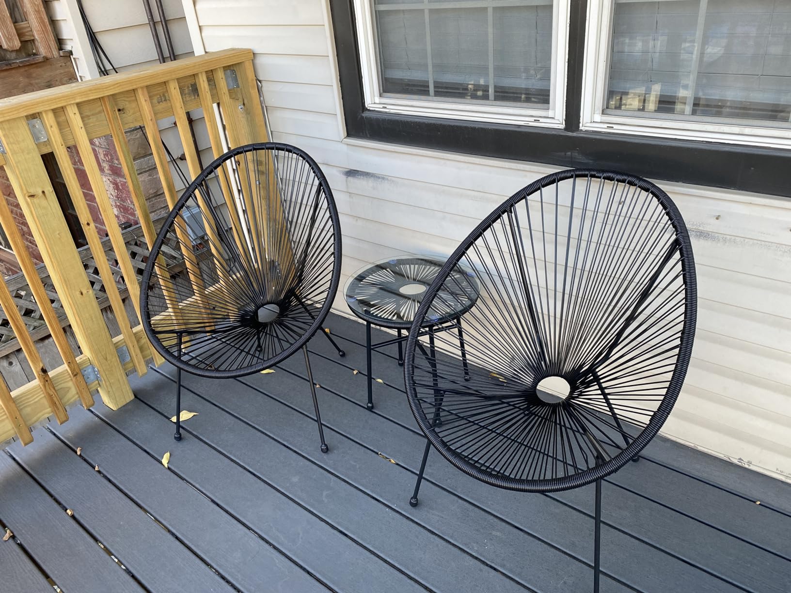 $22/mo - Finance BPTD 3 Piece Outdoor Bistro Set Patio Set Balcony ...