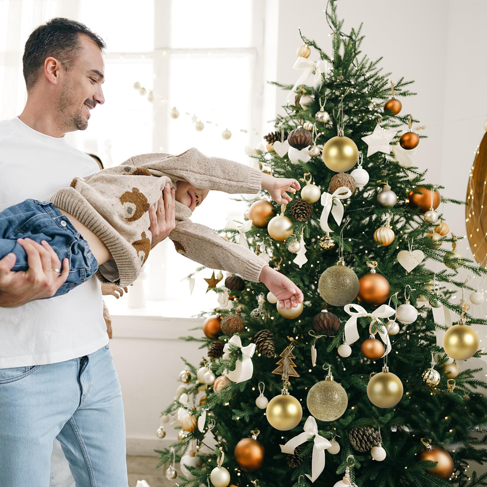 Ciieeo 100stücke Weihnachtsbaum-kugelanhänger Hängeanhänger von Dekorativer Anhänger für Weihnachtsdeko mit Schnur für Geschenke und Szene Dekoration