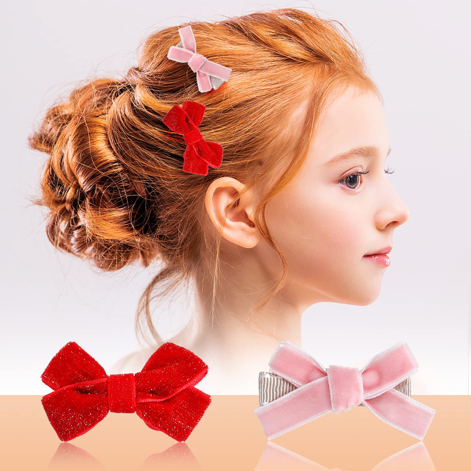 40 Fermagli Per Capelli A Fiocco Per Bambine - Clip A Coccodrillo Da 4,6 Cm In Gros Grain, Accessori Per Capelli Per Ragazze E Adolescenti - 4
