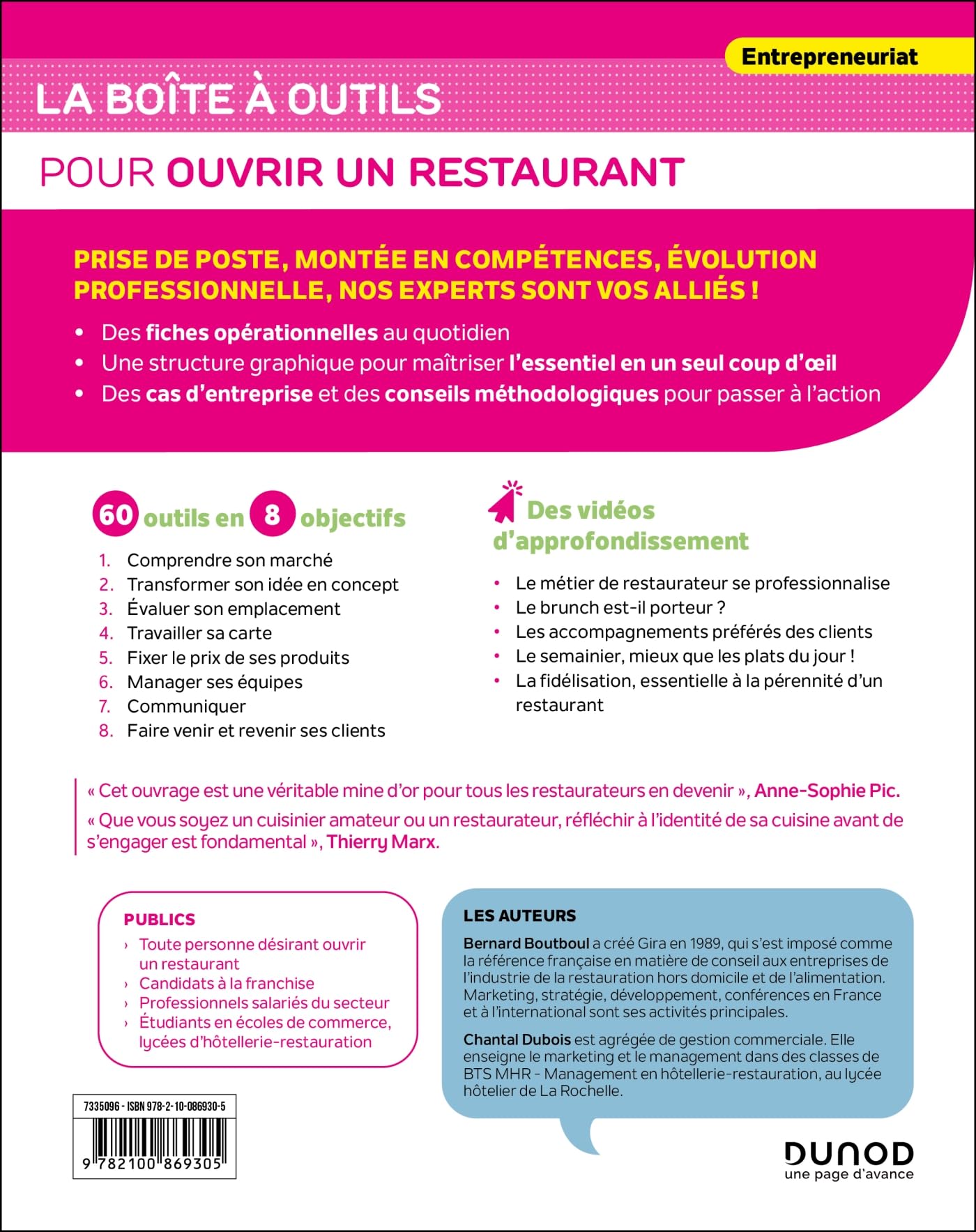 La boîte à outils pour ouvrir un restaurant et le faire prospérer: 60 outils clés en main