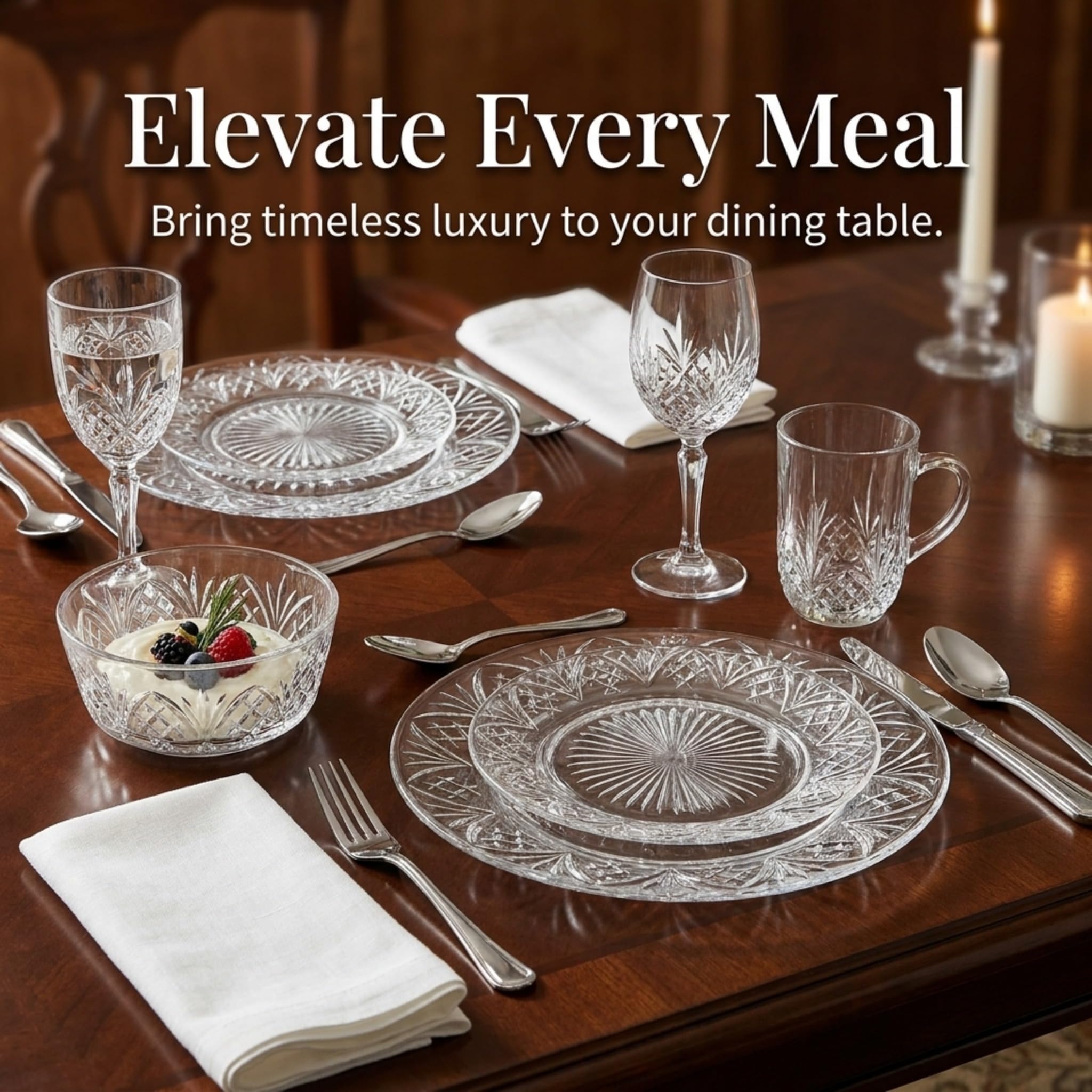Godinger Dublin Dinnerware Set - Includes Dinner Plates Dessert Plates Bowls and Mugs - Set of 16 product thumbnail 4