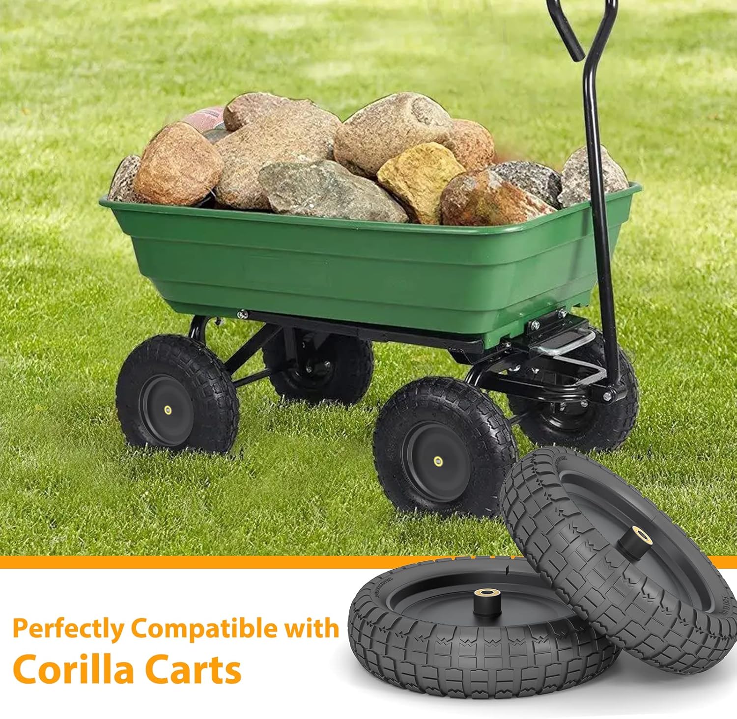 Buy CouWesffe (2Pack) 13‘’Tire Wheel for Gorilla Cart Replacement