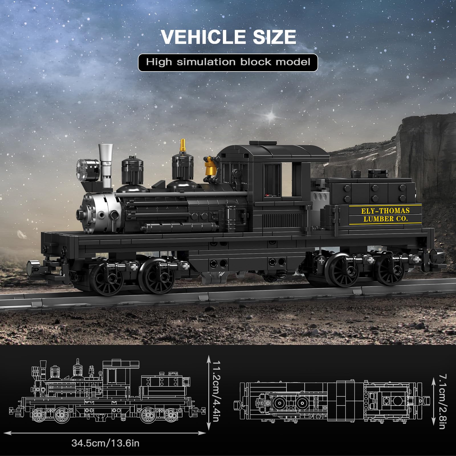 Amazon.co.jp: Mould King 12032 機関車 関節式蒸気機関車