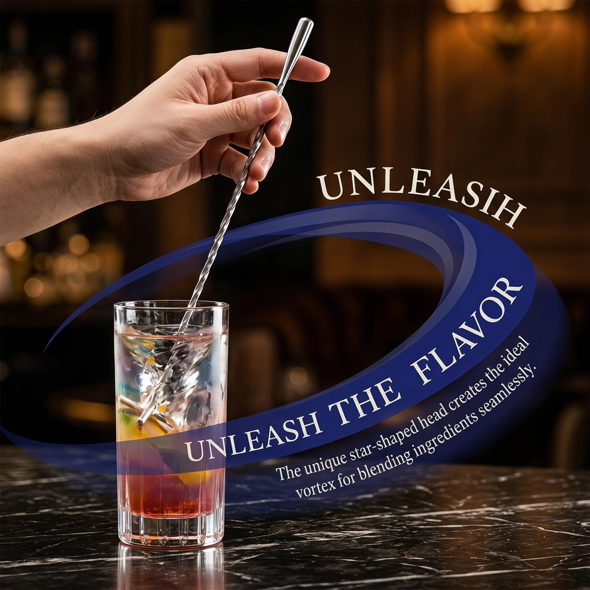 Gatuida 2 Bastoncini per Cocktail: pestello da Bar in Acciaio Inossidabile | Bastone per mescolare, pestello per barman, ideale per bevande a base di caffè, mojito e cocktail alla frutta.