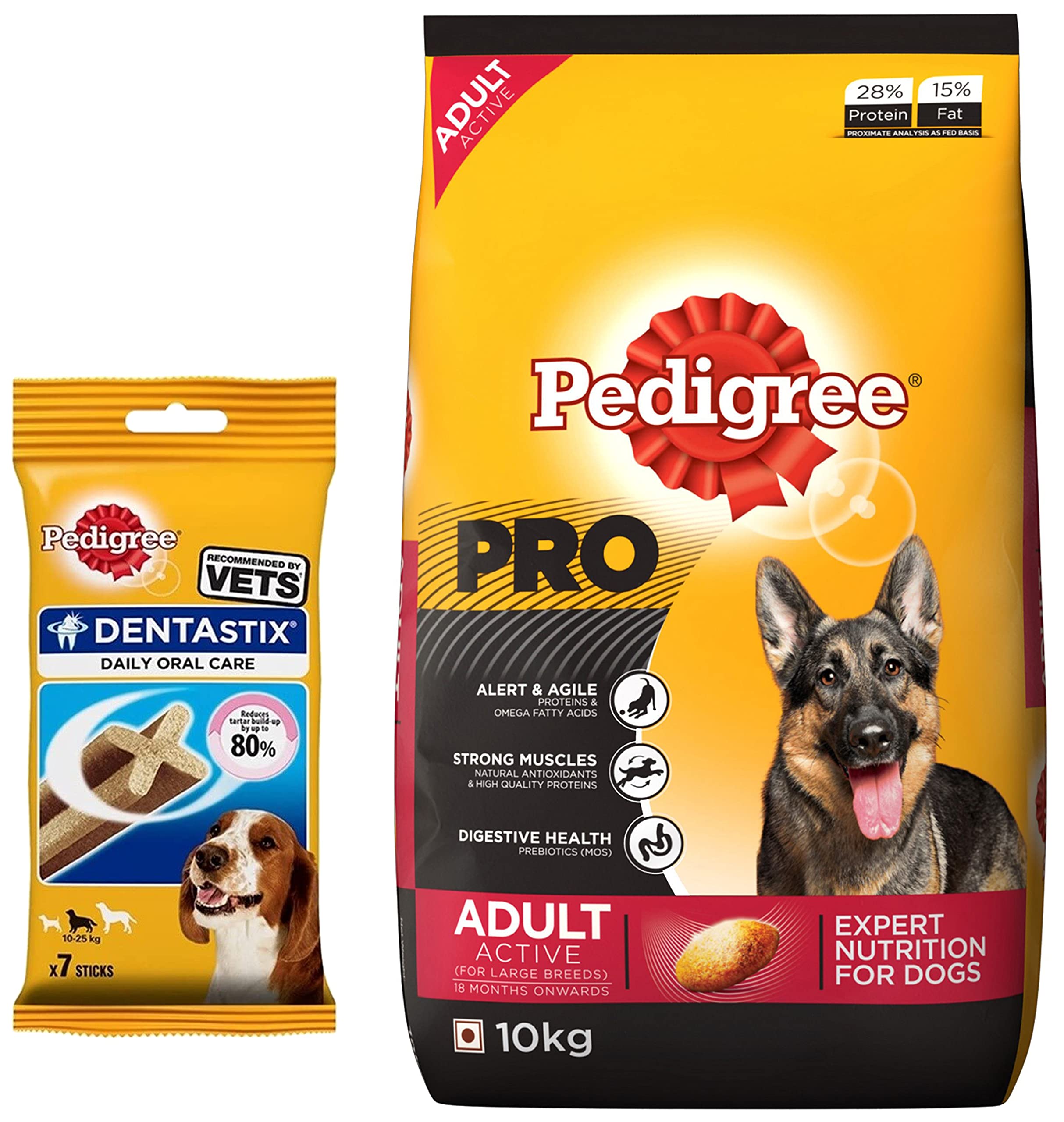 See full amazon price history chart for Pedigree Dentastix Medium Breed (10-25 kg) Oral Care Dog Treat, 180g Weekly Pack & PRO Expert Nutrition Active Adult Large Breed Dog (18 Months Onwards) Dry Dog Food, Chicken, 10kg Pack Pedigree Dentastix Medium Breed (10-25 kg) Oral Care Dog Treat, 180g Weekly Pack & PRO Expert Nutrition Active Adult Large Breed Dog (18 Months Onwards) Dry Dog Food, Chicken, 10kg Pack (B09VBK14XS) Amazon Price History, Amazon Price Tracker
