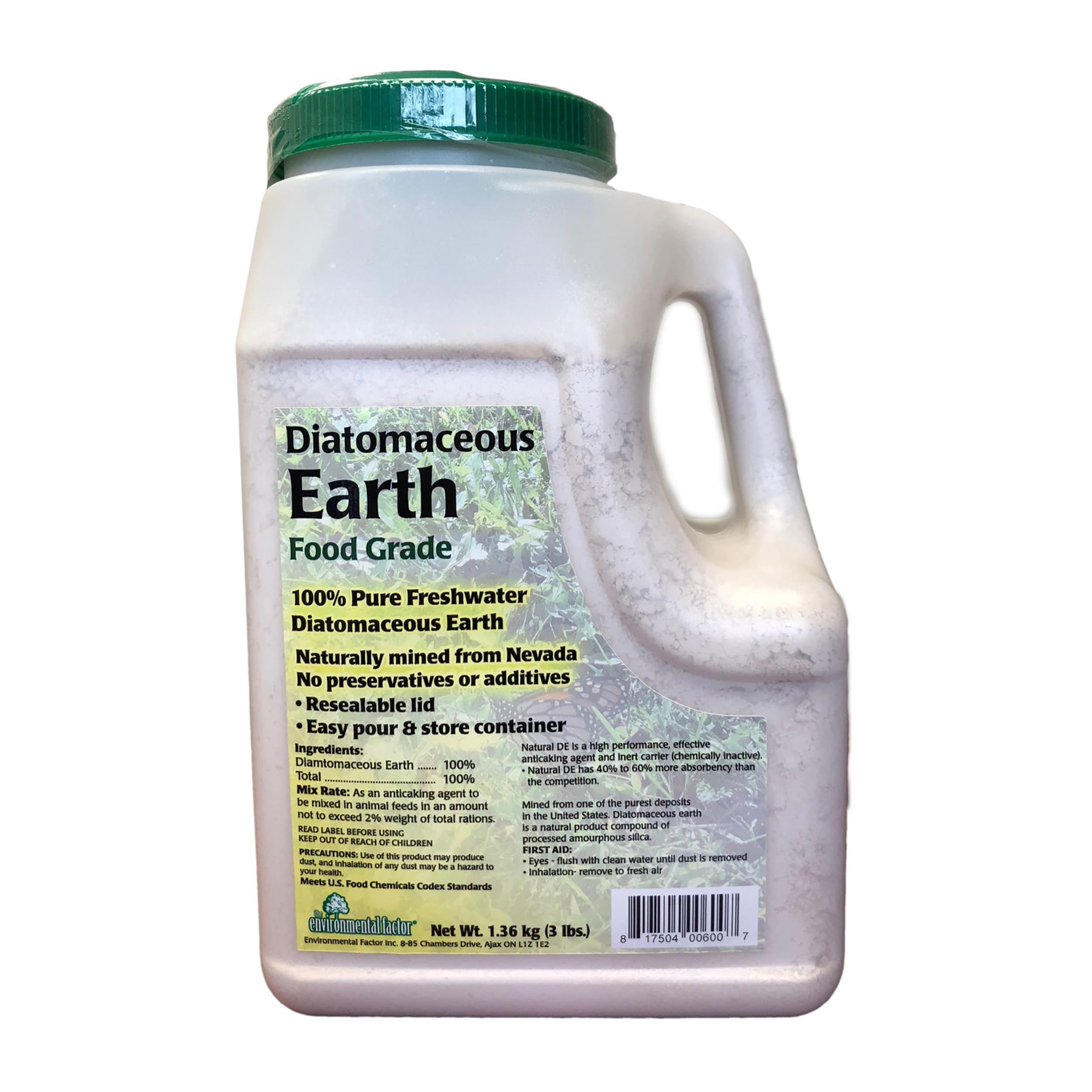 The Environmental Factor Diatomaceous Earth Food Grade 3 lb