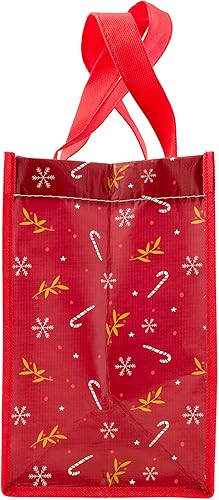 Miniatura 5 de Karma Regalos, bolsas de regalo recicladas navideñas, juego de 3, bastón de caramelo