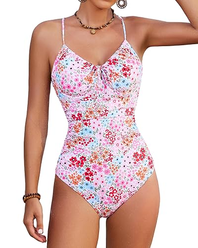Jolefille Underwire One Piece Swimsuit Women Tummy Control Full Coverage