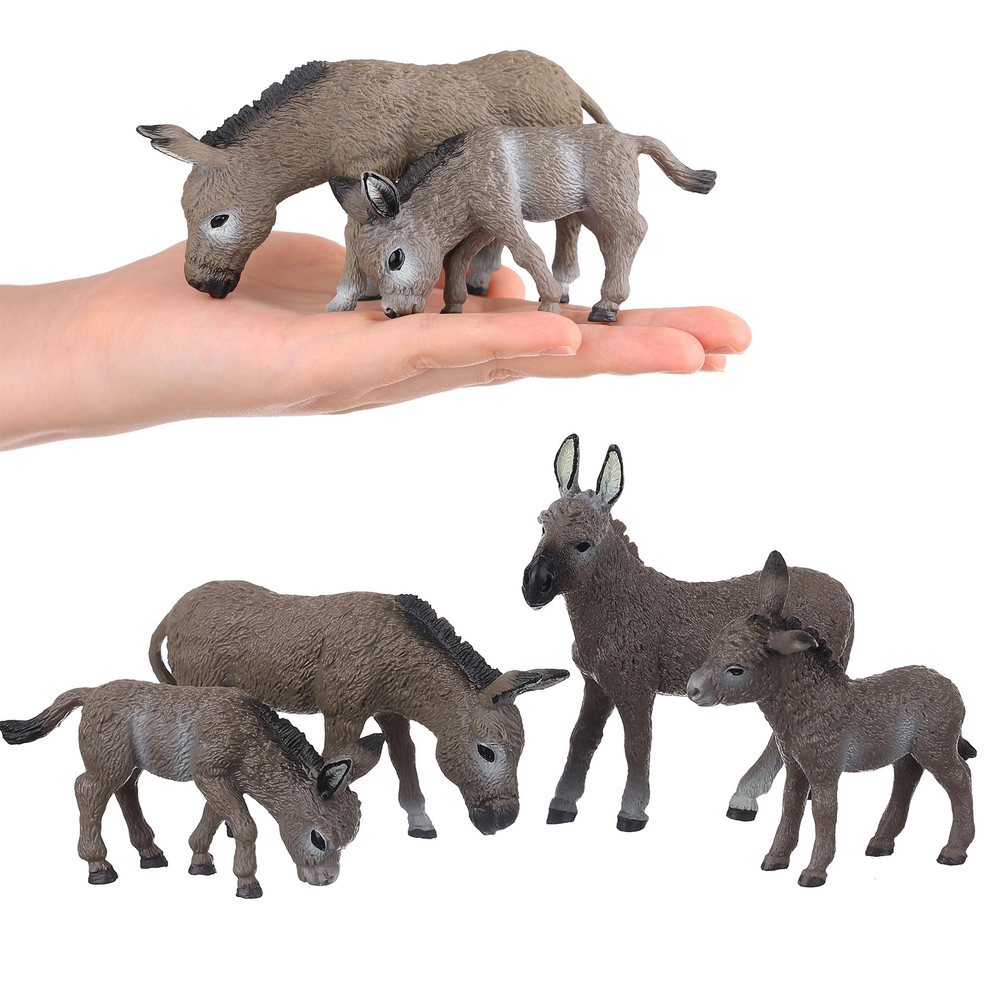 JOKFEICE 4 Figure Cinghiale Famiglia | Animali Plastica Realistici Per Gioco Educativo - 3