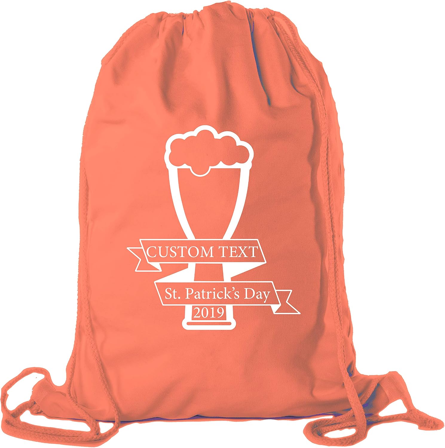 Custom St Patrick's Day Backpack Personalized Drawstring Bags, Reusable Gift bag
