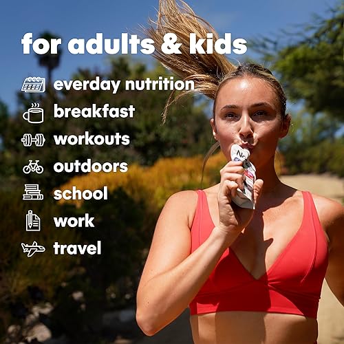 Miniatura 6 de Noka Superfood - Bolsas de batidos de frutas bocadillos saludables vainilla mora paquete de 12 veganas sin gluten con semillas de lino fibra