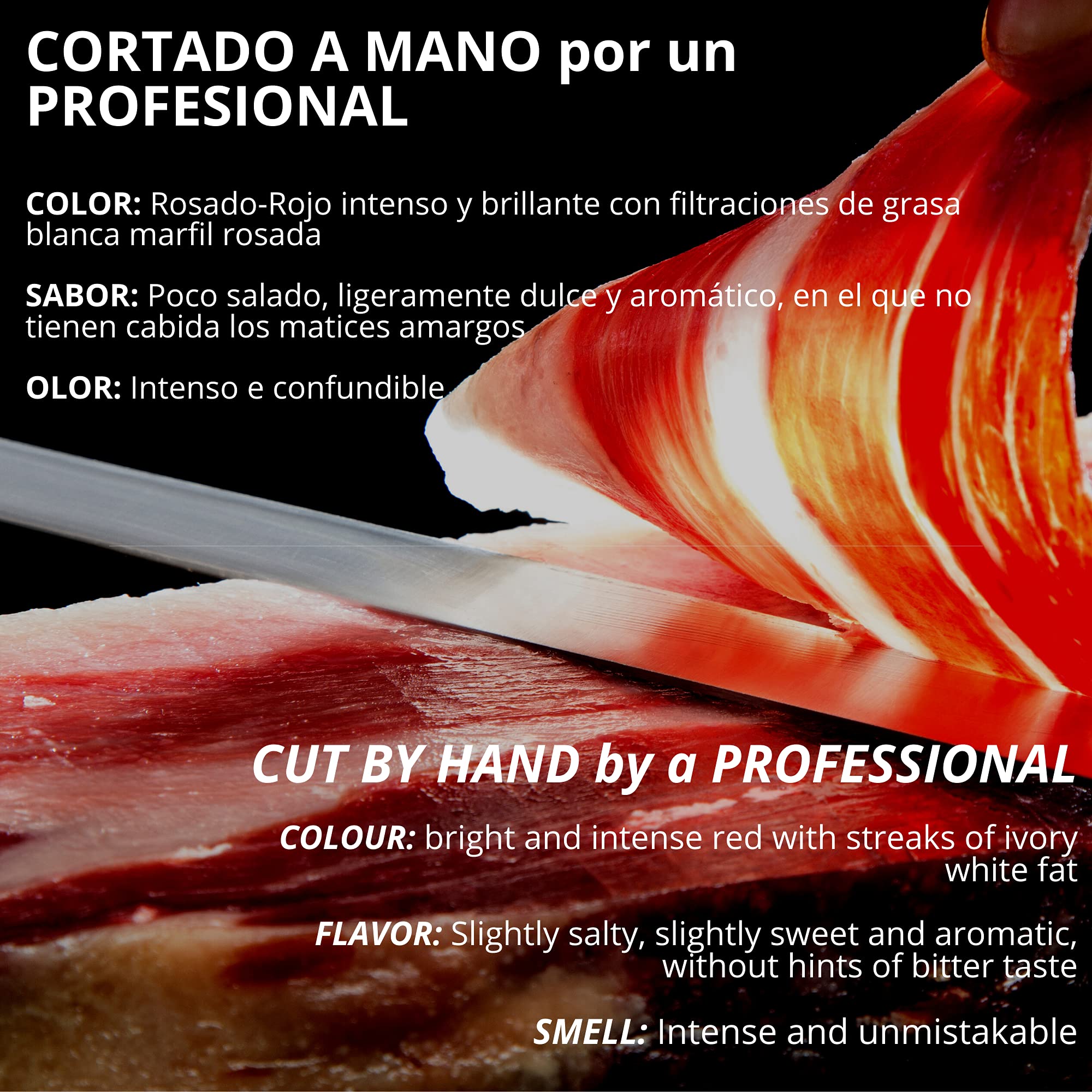 0,5 kg – Kiste Iberico Schinken de Bellota 100% DOP Jabugo Summun - Geschnittene Umschläge von 100 g Jamon de Jabugo Pata Negra, handgeschnitten und vakuumverpackt - Iberische Gourmet-Geschenke