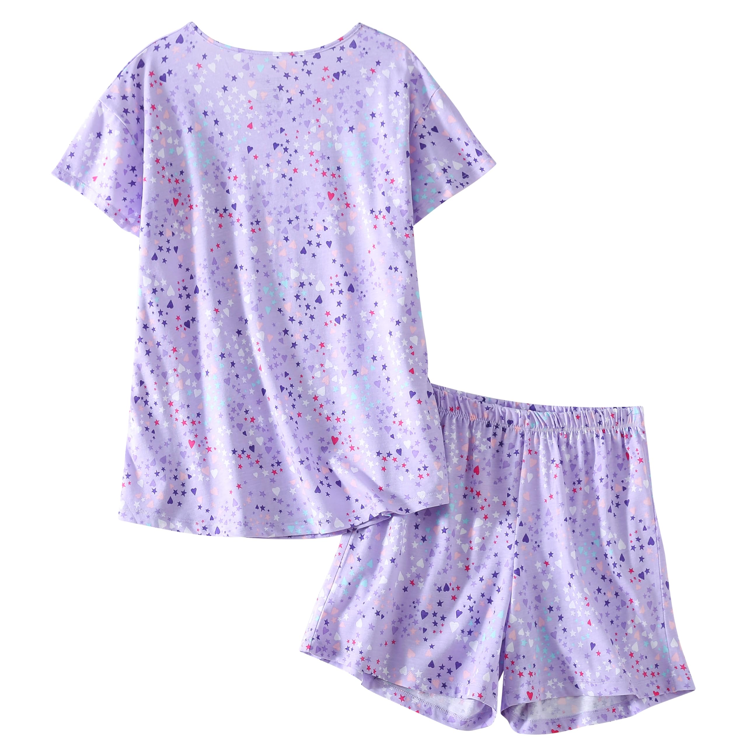 PNAEONG XTSY208 - Conjunto de pijama corto de algodón para mujer