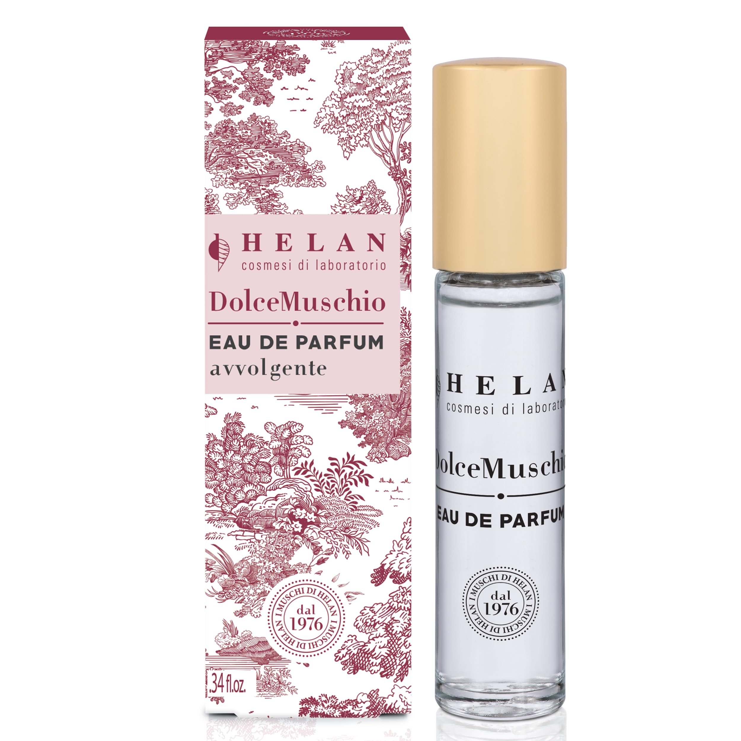 Helan Dolce Muschio - Musky, Gourmand and Oriental Women's Perfume with Toasted Almond and Flowery Jasmine Notes