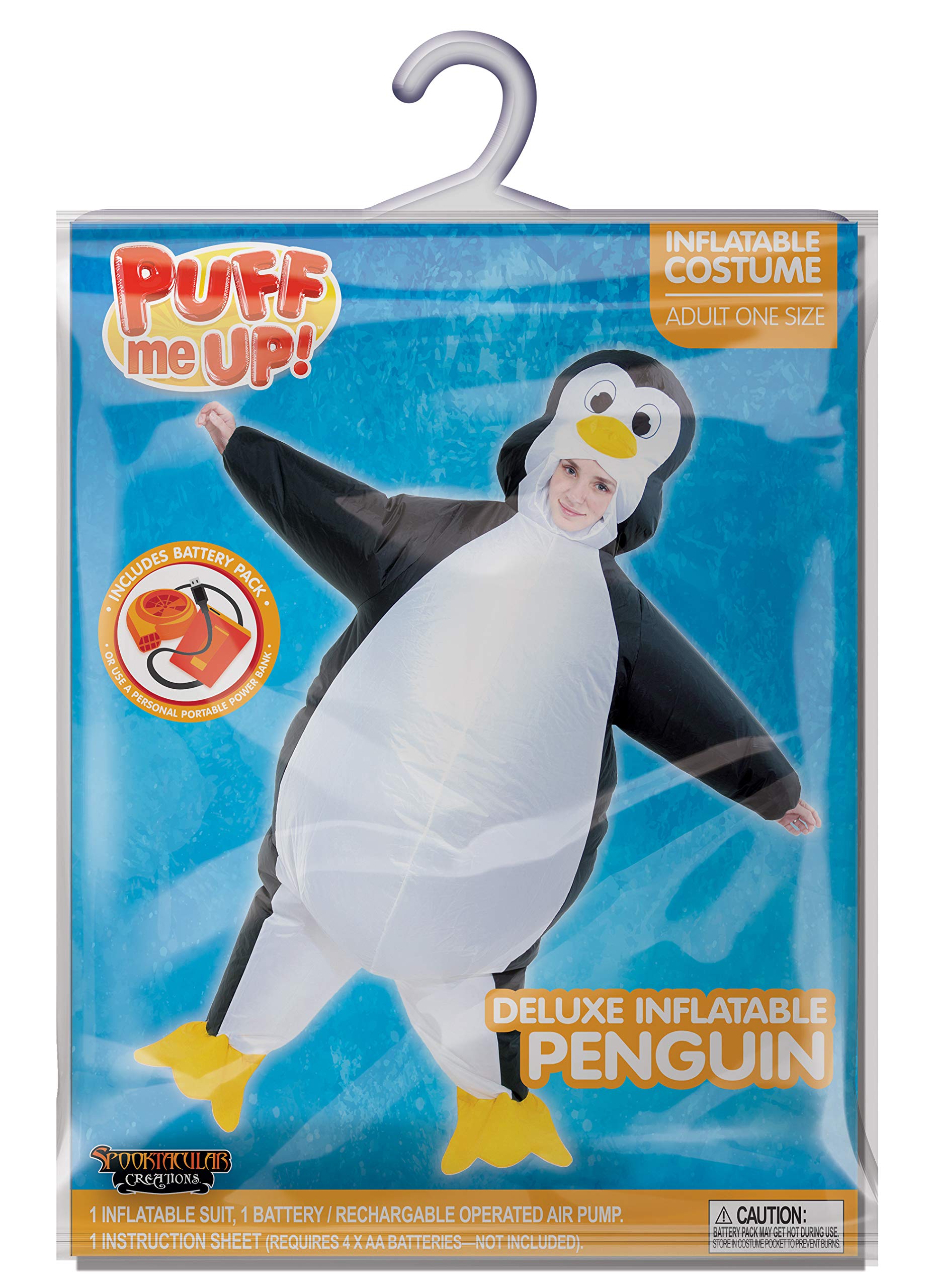 Spooktacular Creations Disfraz inflable de pingüino para Halloween, traje de cuerpo completo para fiestas temáticas de cosplay de adultos