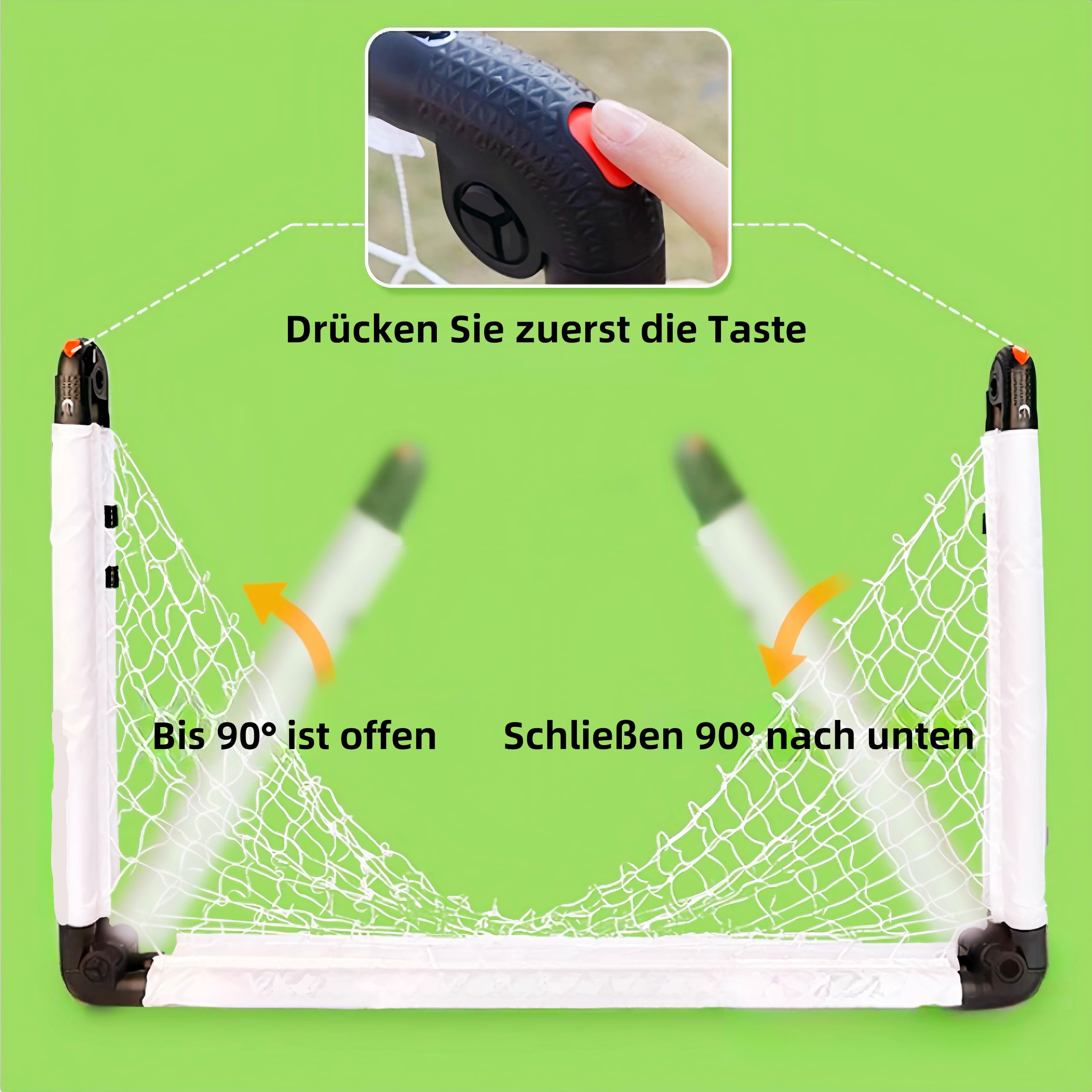 Fussballtor, Fußballtor Kinder, Fussballtore für Garten Kinder, Fußballtor Faltbar für Indoor/Outdoor/Garten Weihnachts Fußballtor Spielzeug (weiß 115x80 Tor)