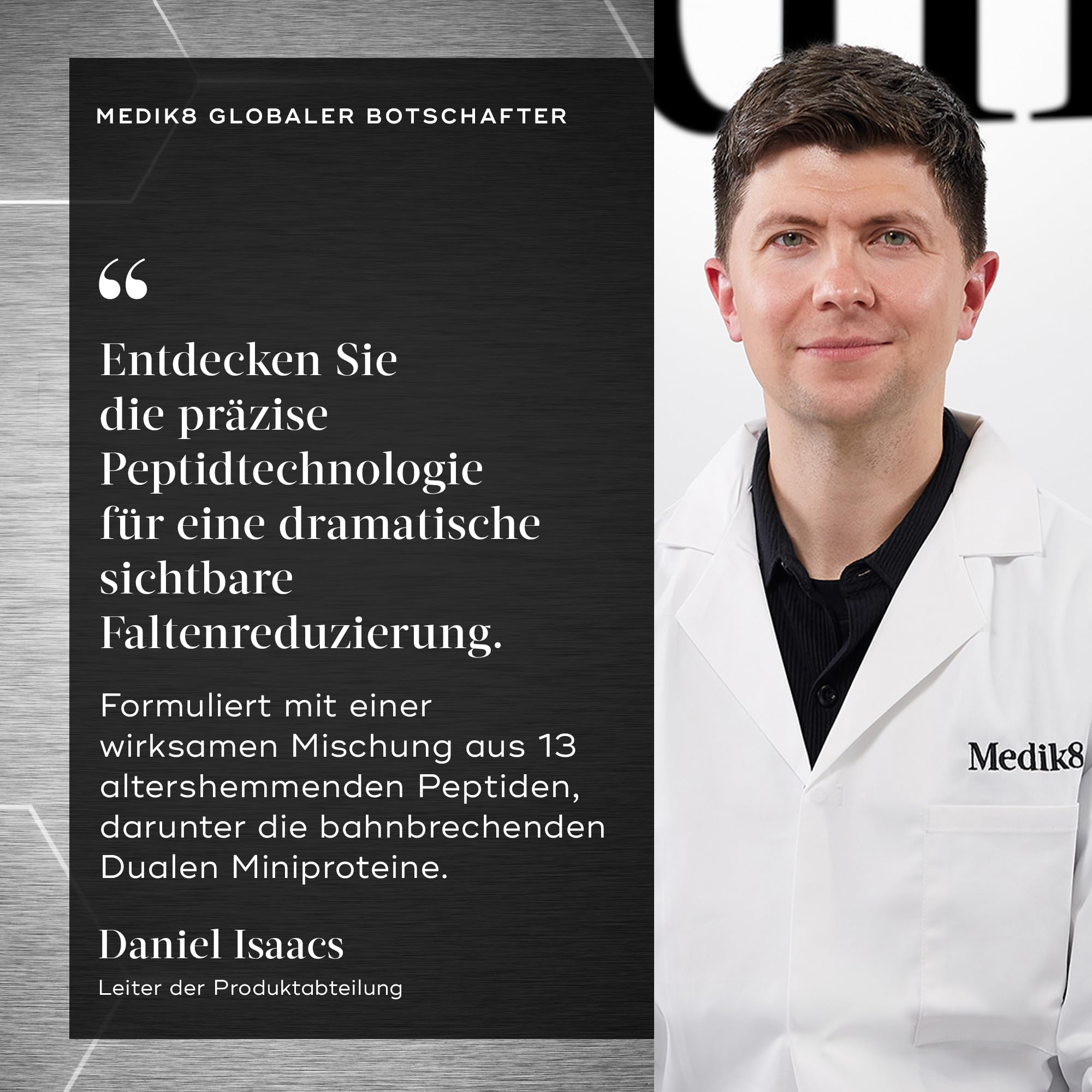 Medik8 Liquid Peptides Advanced MP, Bahnbrechende Bio-Technologie - 30 ml | Serum zur Faltenreduzierung mit 30 % Multi-Peptid-Komplex – nachweisliche Ergebnisse in nur 10 Minuten