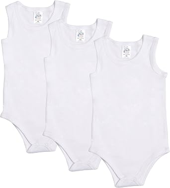 Jack & Jill Baby Bodysuit Sleeveless 100% Cotton 3-Pack