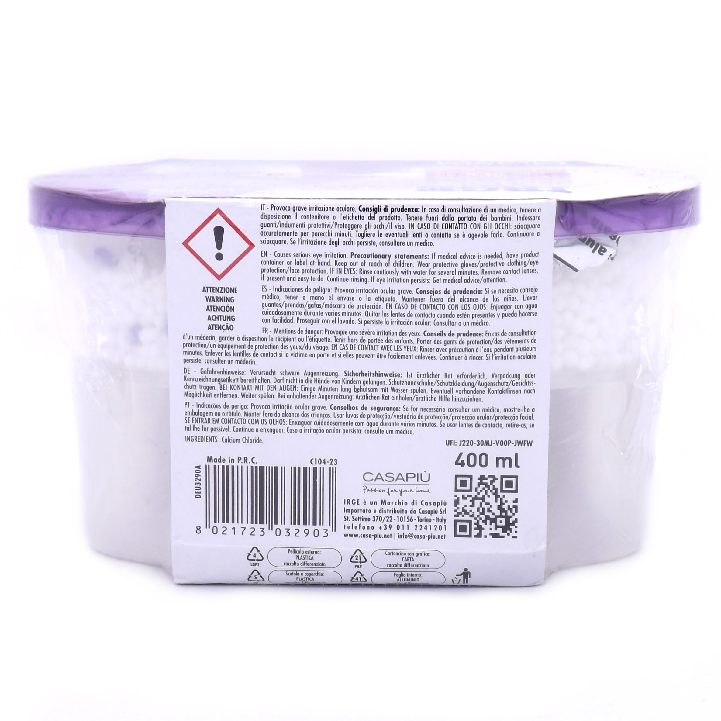 SET 12 vaschette 400 ml assorbi umidità profumate LAVANDA anti odore deumidificatore sali per bagno cucina camper caravan roulotte ripostiglio dispensa armadio