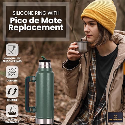 Miniatura 4 de Termo Stopper Pico de Mate Stanley - Tapa de repuesto para botellas clásicas de boca ancha con aislamiento al vacío (1.1 cuartos de galón, 2 cuartos