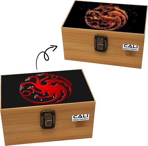 Miniatura 8 de Caja de bambú lenticular 3D, imagen lenticular abatible en caja de madera de bambú natural para organizar todos tus accesorios con tapa con bisagras