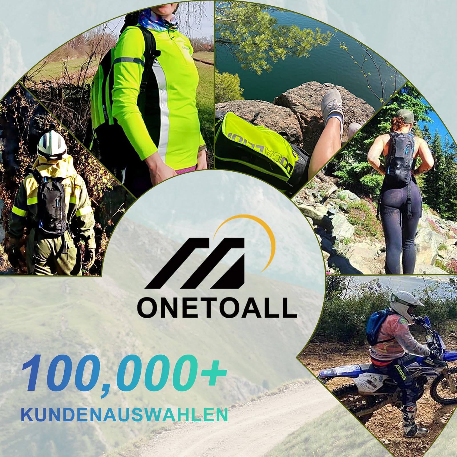 Local Lion Fahrradrucksack Wasserdicht, Wanderrucksack Damen Klein, Trinkrucksack Fahrrad, Skirucksack mit Regenschutz für Fahrradtour Wandern Städtetour Skiurlaub