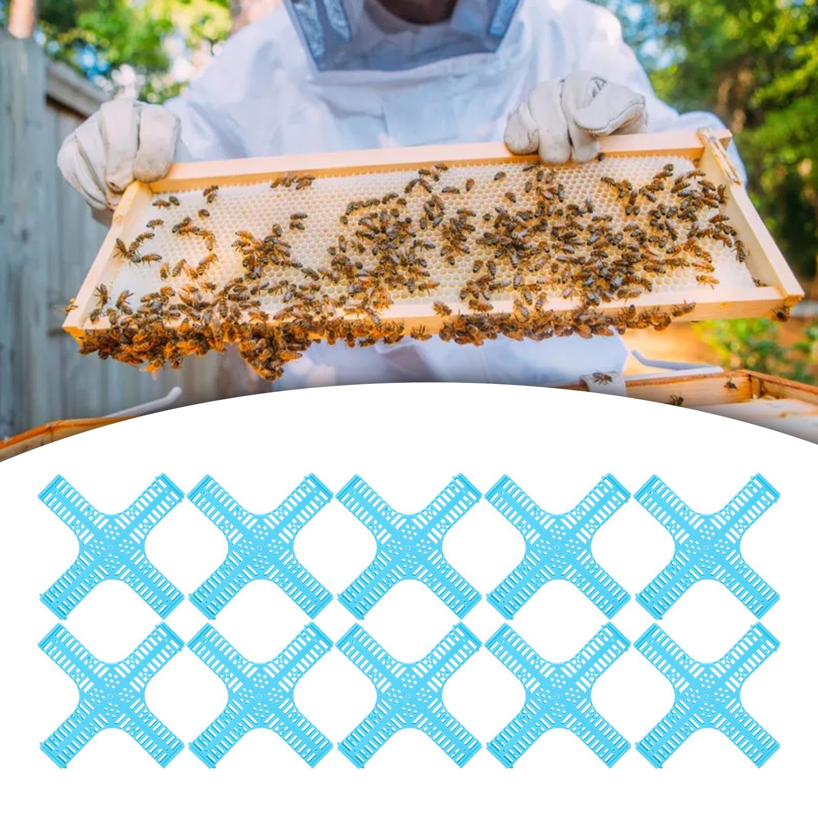 B Baosity Lot de 10 Cages à Reines en Forme de Croix, Matériel D'apiculture pour Ferme