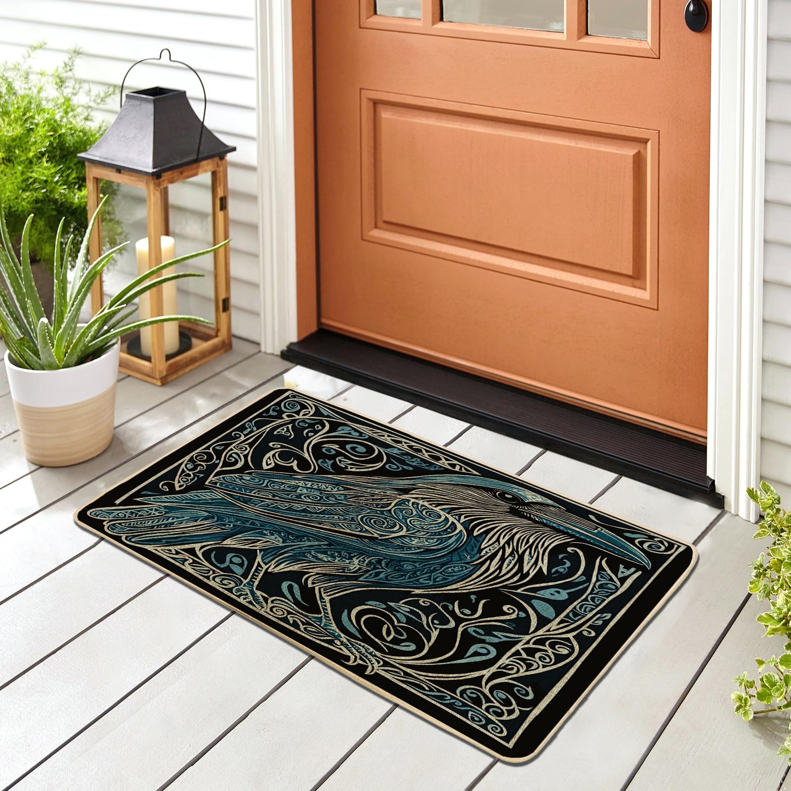 Paillasson corbeau noir pour sublimer votre terrasse et entrée de garage