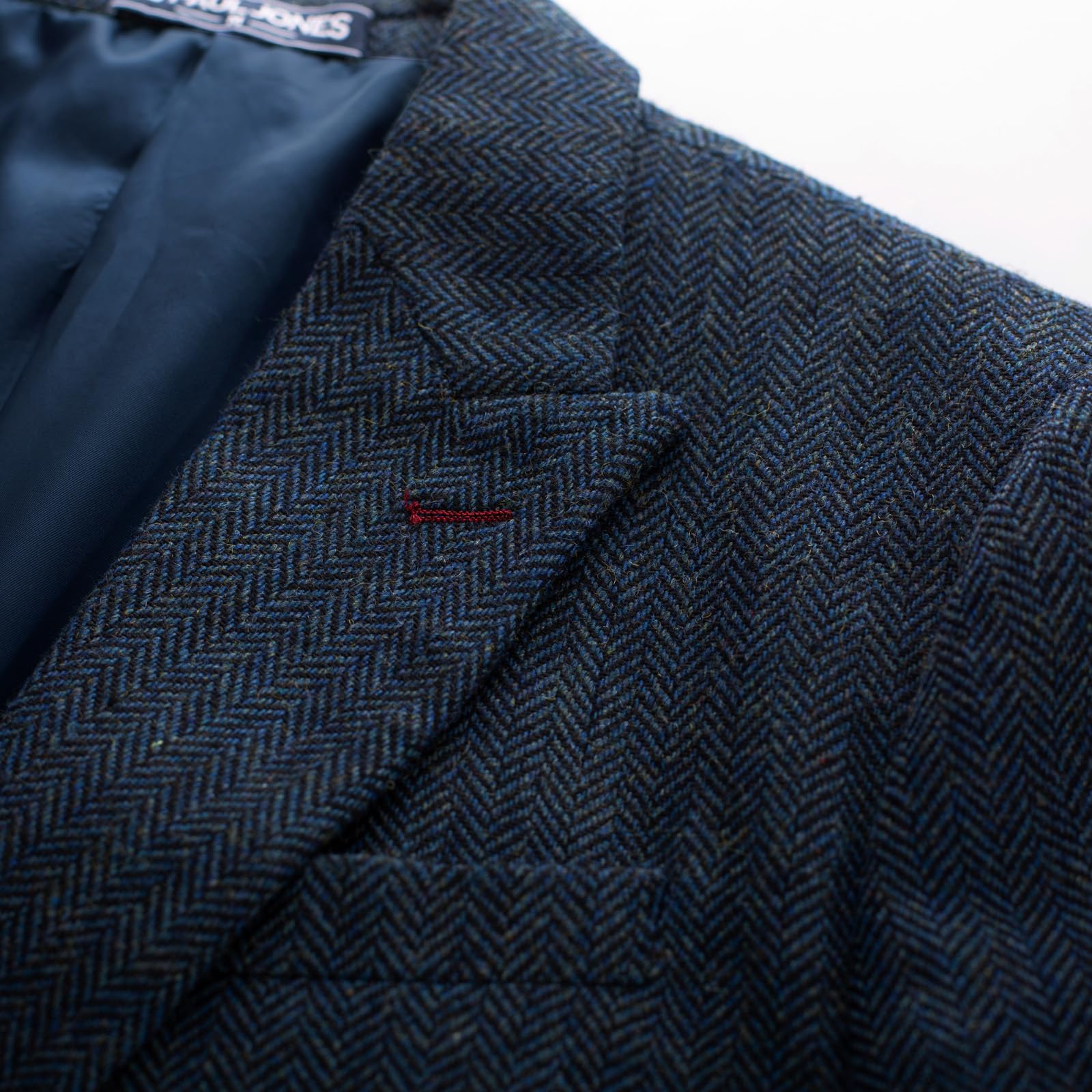 PJ PAUL JONES Sakko Herren Vintage British Blazer 2 Knöpfe Business Anzugjacke Tweed Sakko