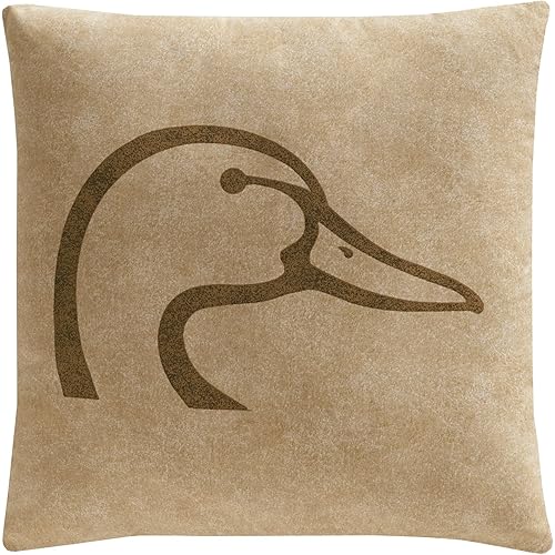 Kimlor Ducks Unlimited Square Logo Pillow (Tan)