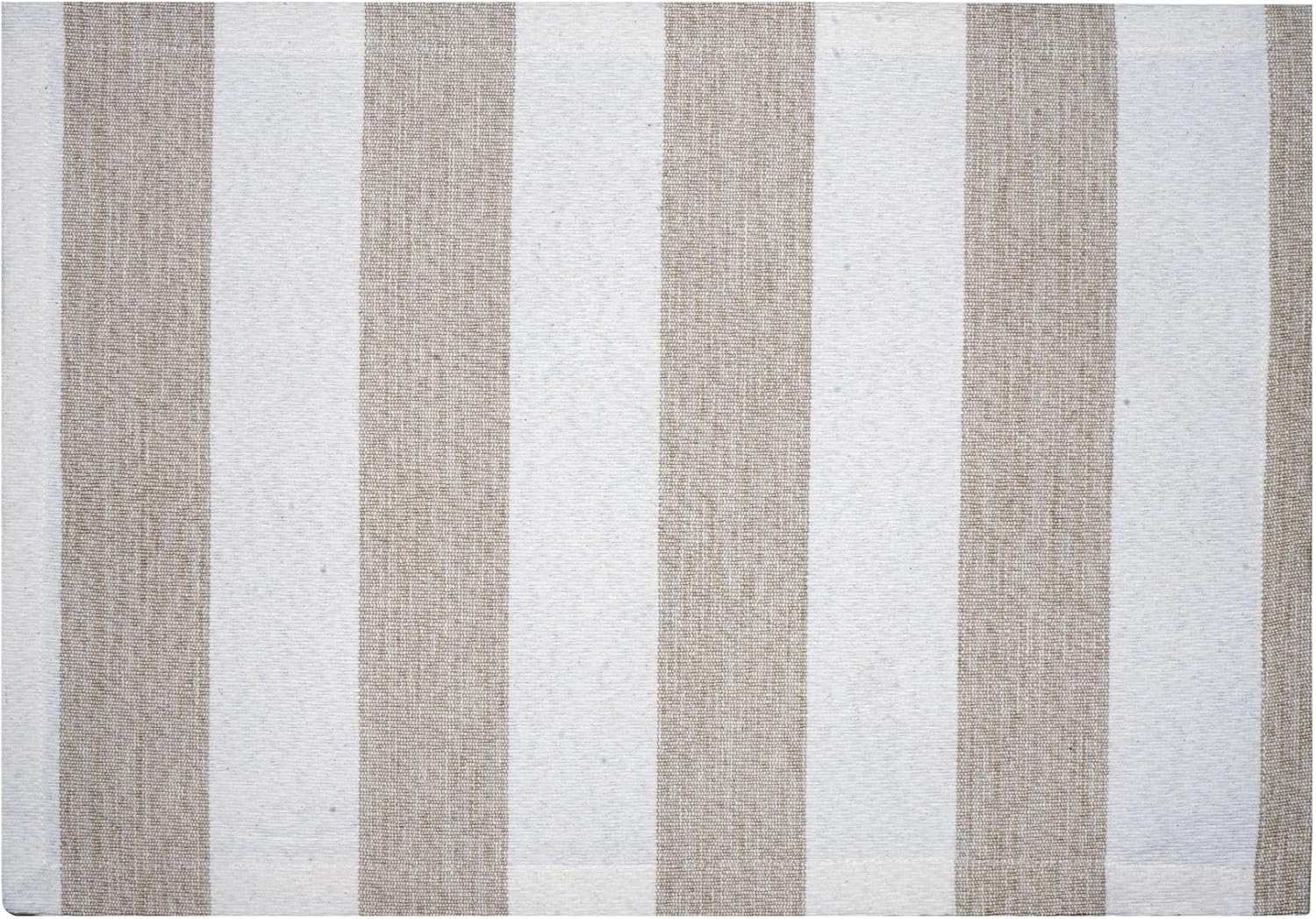Cloths Big Stripe Placemats for Dining Table Set of 4, Heat Resistant Washable 100% Cotton Table Mats, Modern Place Mats for Dining Table Decor 13" x 19", Beige