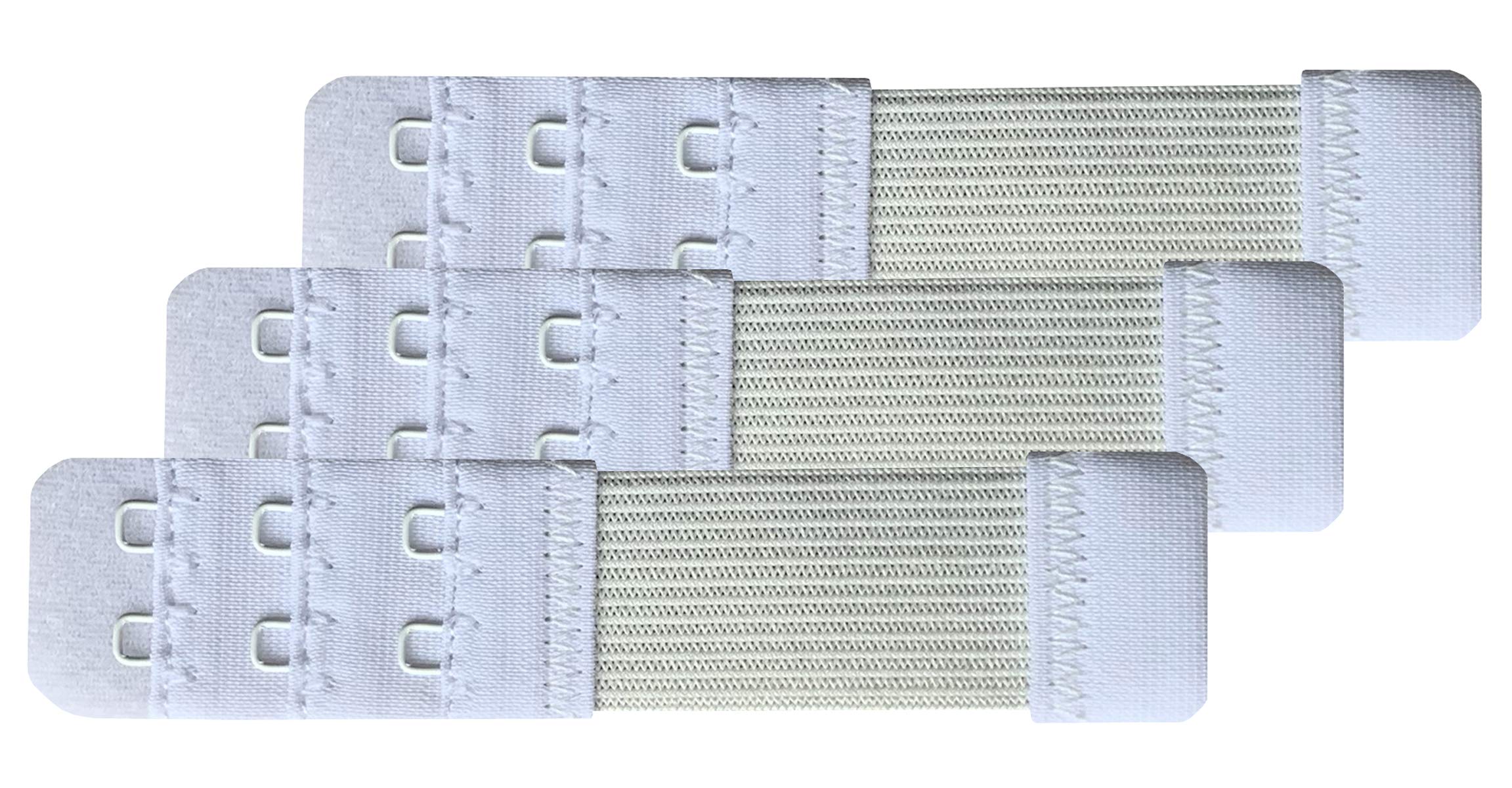 Women Pack of 3 Soft Comfortable 2 Hooks Bra Extender