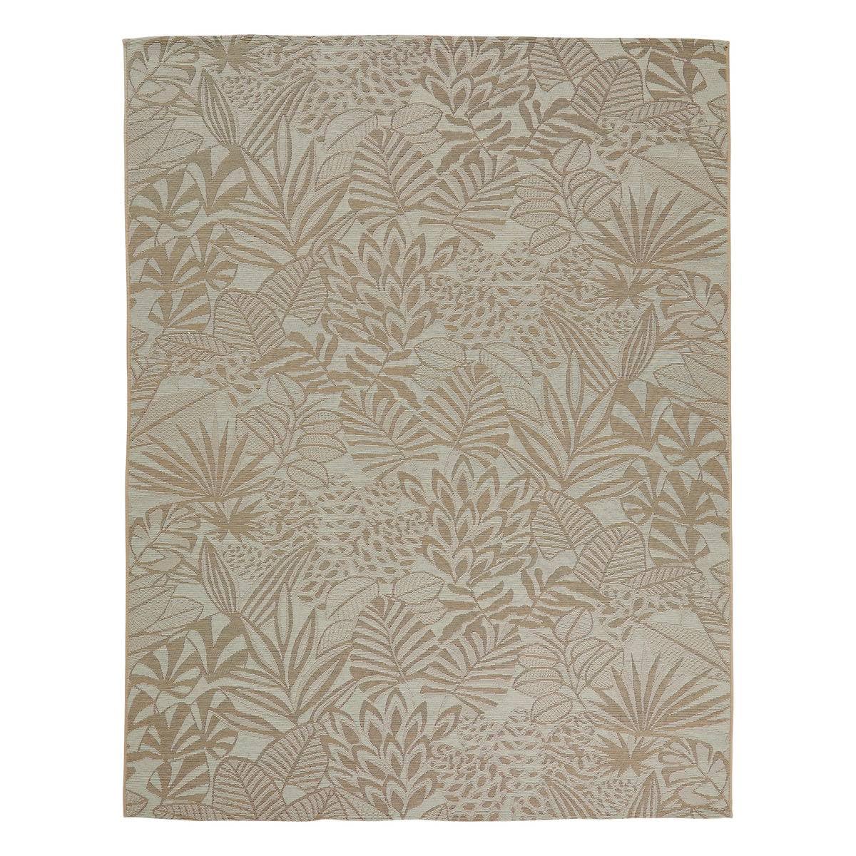 Atmosphera - Tapis Intérieur Et Extérieur Kepa 150 x 100 cm, Motif Végétal, Déperlant - pour Salon, Terrasse, Balcon