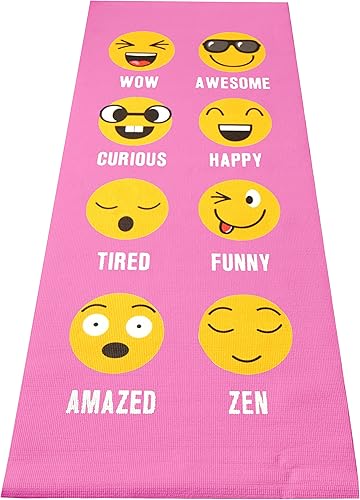 Bean Products Yoga Mat for Exercise - Non Slip Thick Comfortable Workout Floor Mat for Adults and Kids - Eco Friendly Foldable Yoga Mat for Yoga,