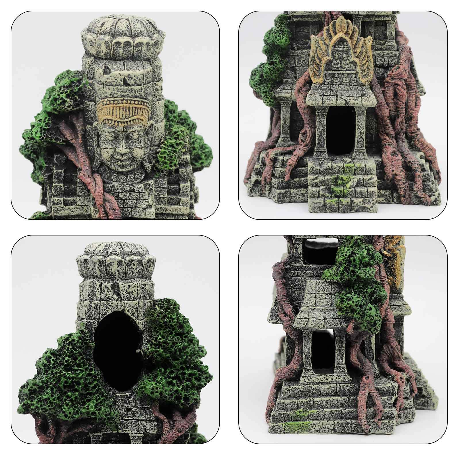 Decoracion Acuario Estatua De Buda Decoración Acuario Escondidos Cueva, ​Adornos para Acuario Decoracion Piedras 27 X 15 X 9.3 CM