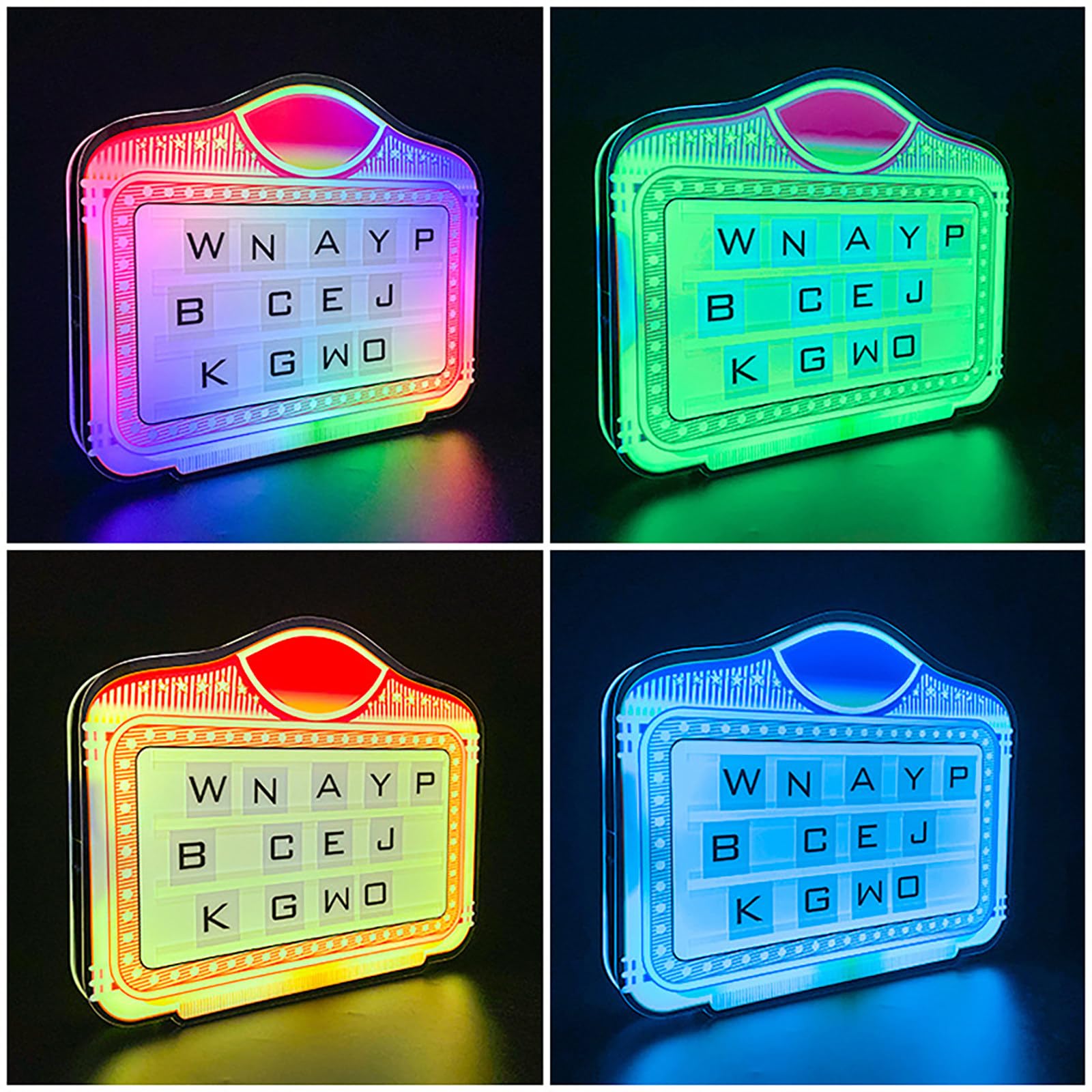 Letrero LED de mano para lugares de lujo, cartelera personalizable de 4 líneas para clubes nocturnos, fiestas, bares, exhibición de presentación de servicio VIP que cambia de color