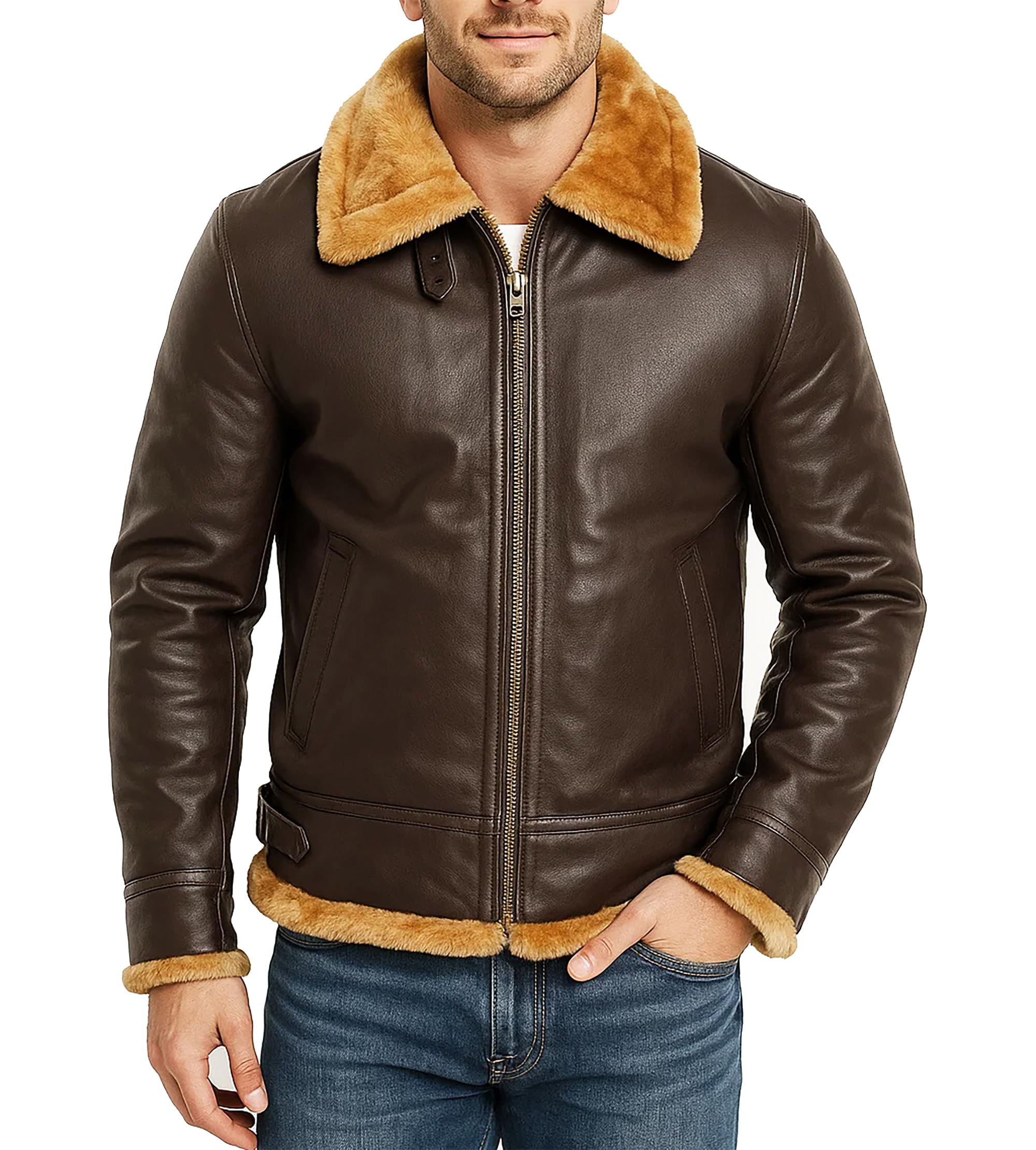 Amazon.co.jp: メンズ Aviator B3 RAF パイロット フェイクファー