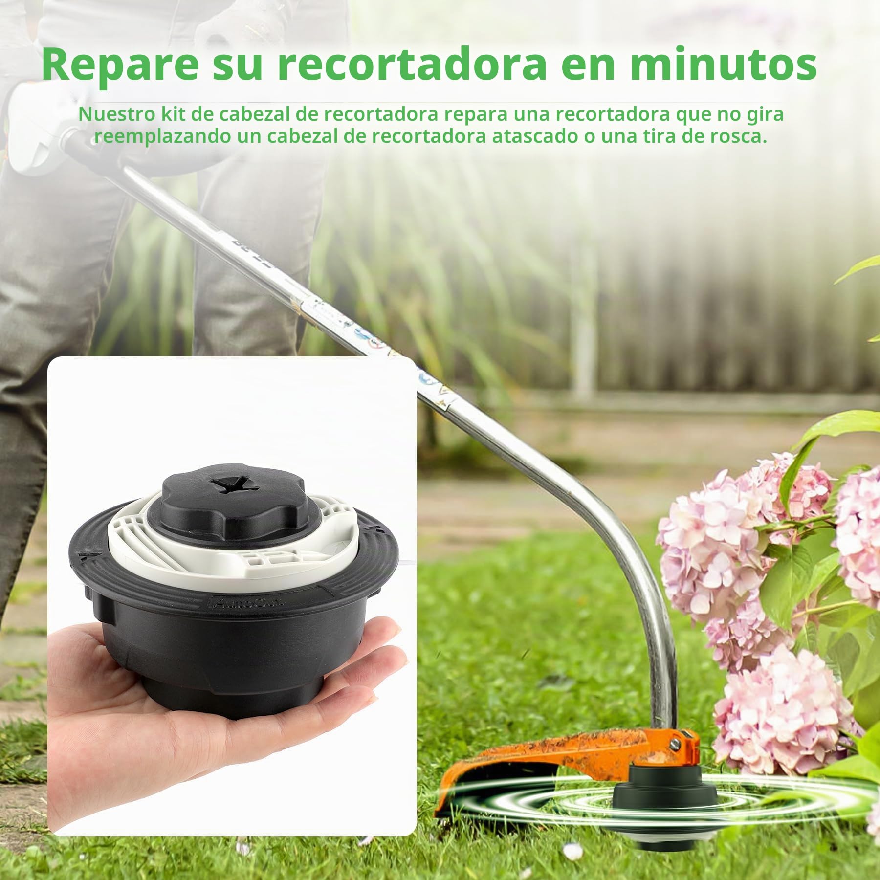 Forever Speed Cabezal de Desbrozadora para AutoCut C6-2,Cabezal de Corte para Stihl FS45, FS46, FS50(2000), FS50C, FSA60R, FSA86R, FSE60, FSE71,FSE81