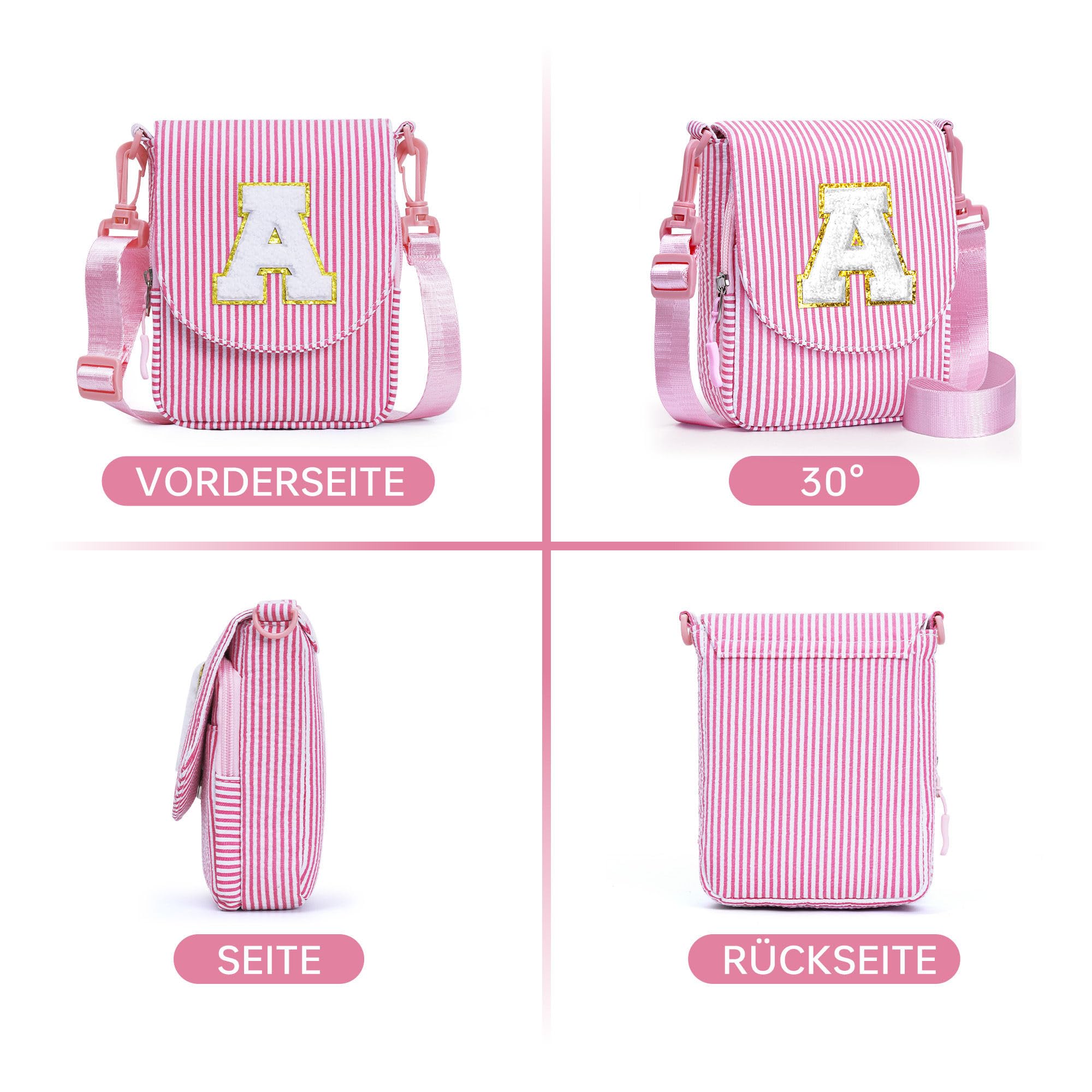 YOOLIFE Personalisierte Geschenk Umhängetasche Handytasche Mädchen, Geschenk Mädchen 3 4 5 6 7 8 9 10 11 12 Jahre, Geldbörse Schultertasche Handy Tasche für Tochter Schwester Nichte Enkelin, Rosa M