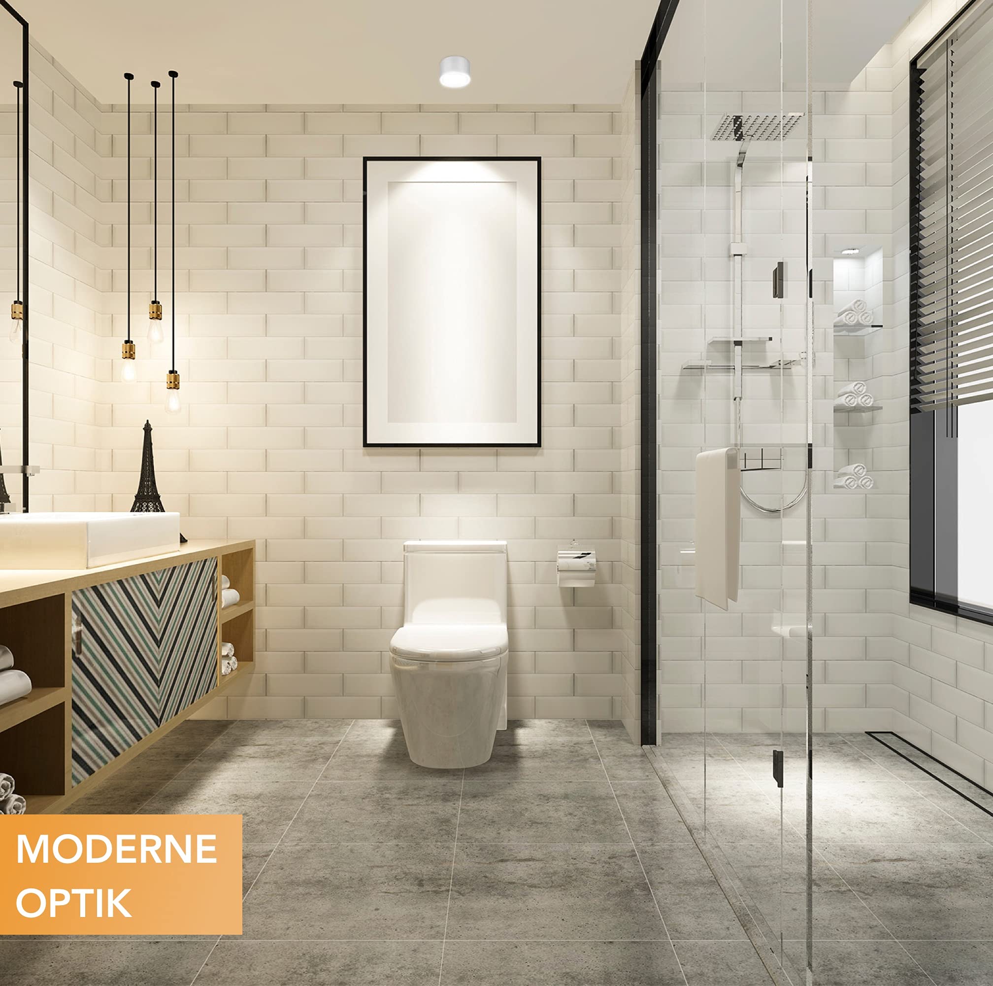 TEVEA Premium Aufbauspot Deckenleuchte Flach | Led Modul IP44 230V 7W 3 Step Dimmbar austauschbar | Deckenspot auch fürs Bad | 5er Pack (Silber - Warmweiß)