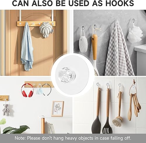 Miniatura 5 de 50 pomos adhesivos para armarios y cajones, pomos pequeños para joyero, tiradores de gabinete autoadhesivos, asas de plástico para cajas, manijas de