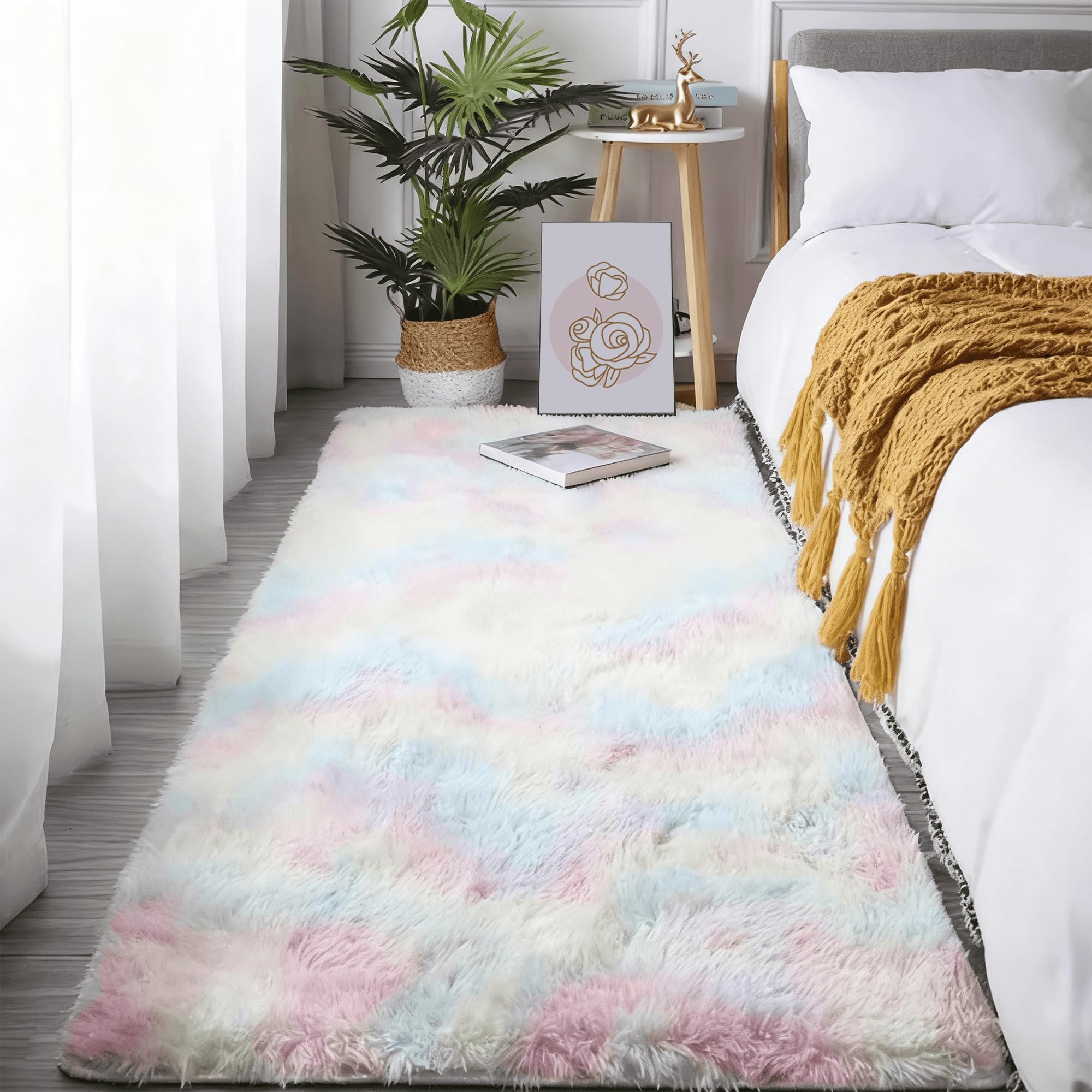 Tapis moelleux chambre 180x240 multicolore pour une ambiance douce