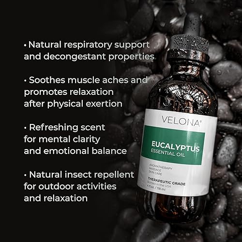 Miniatura 6 de velona - Aceite esencial de eucalipto y limón, 4 onzas líquidas, grado terapéutico para difusor de aromaterapia sin diluir